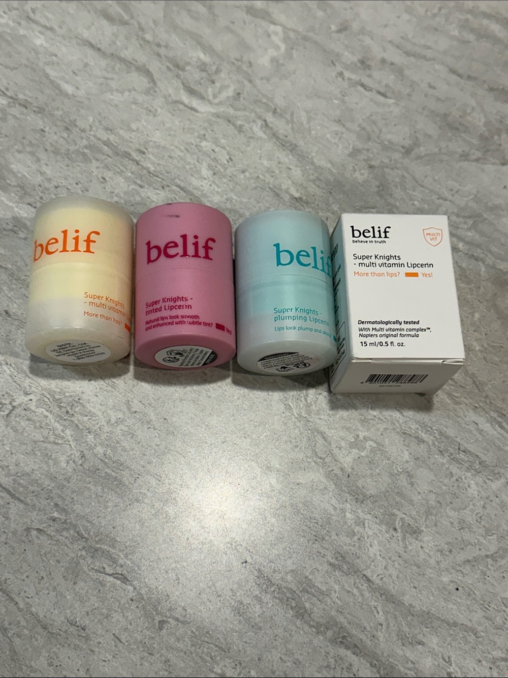 4 belif Super Knights Multi Vitamin Lipcream Trio